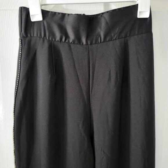 Naked Wardrobe Fabulous Dress Black High-Waisted Pants Rhinestone -S - Picture 7 of 10